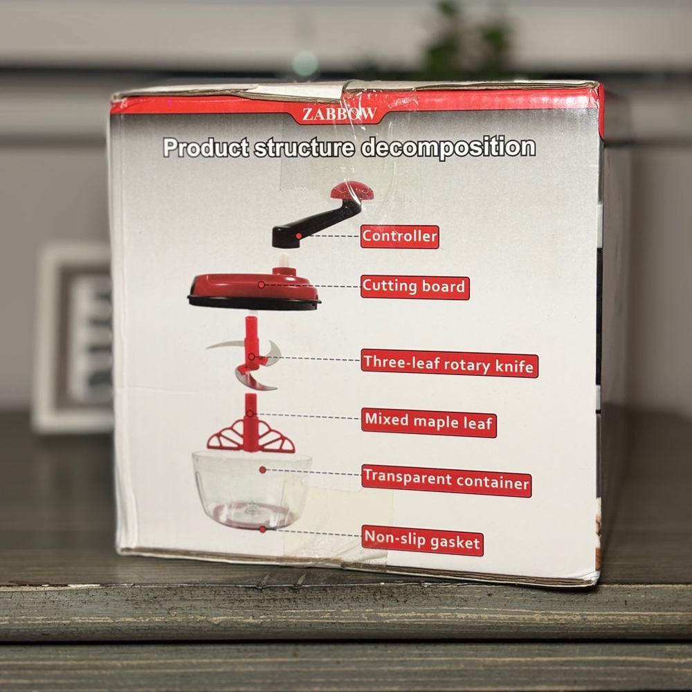 ZABBOW Multi-Functional Manual Food Processor